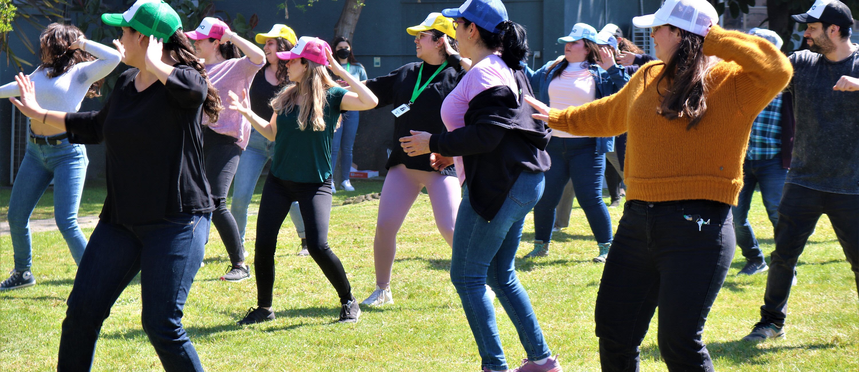 Teva employees dancing in Santiago