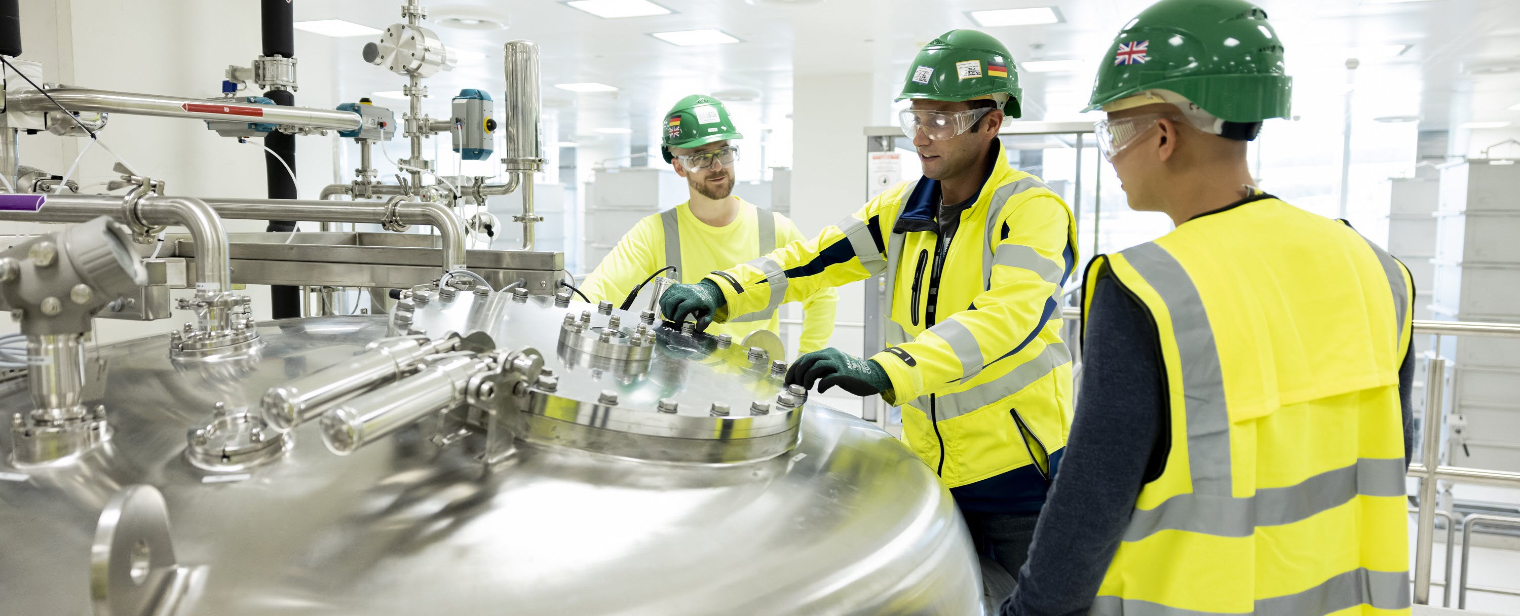 Teva employees in manufacturing site