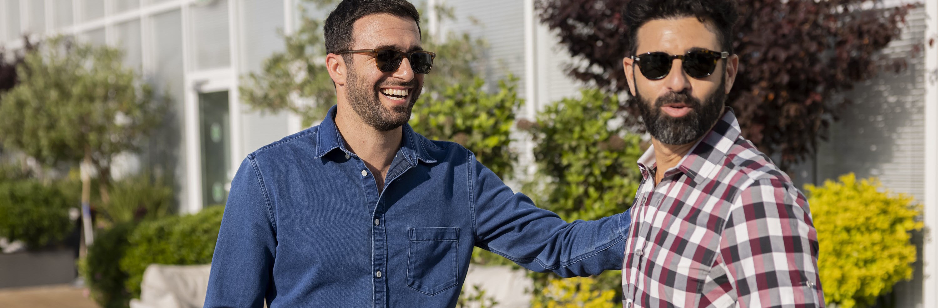 Teva employees outside with sunglasses